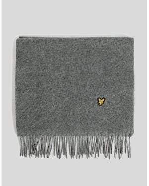 Lyle & Scott Lambswool Blend Scarf - Grey