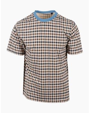 Aquascutum Club Check T-Shirt - White