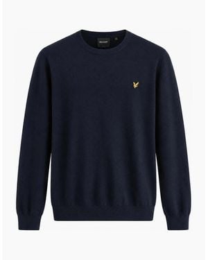 Lyle & Scott Lyle & Scott Merino Crew Neck Jumper Dark - Blue