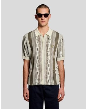 Lyle & Scott Jacquard Knitted Polo Shirt - Multicolour
