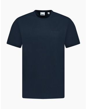 Burberry 'Jenson' Crew Neck Logo T-Shirt - Blue