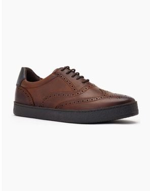 Base London London Christo Leather Lace-Up Shoes - Brown