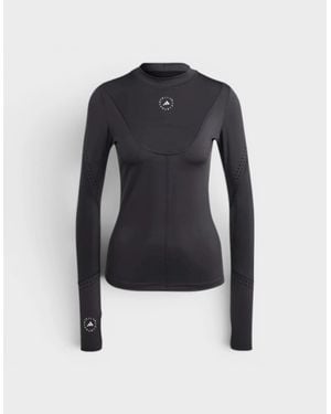 Stella McCartney Adidas Long Sleeved Logo Top - Blue