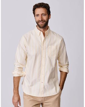 aubi Aldridge Oxford Button Down Shirt - Natural