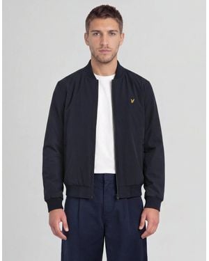 Lyle & Scott Nylon Padded Bomber Jacket - Blue