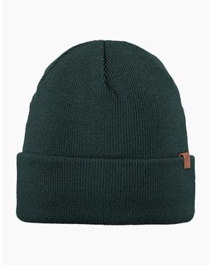 Barts Willes Cuffed Stretchy Beanie Hat - Green