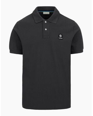 Sandbanks Badge Logo Polo Shirt Anthracite - Black