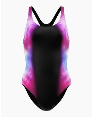 Speedo Ladies Medalist Printed One Piece Swimsuit - Pink