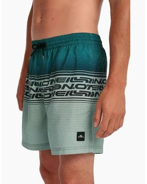 O'neill Sportswear Logo Stripe 16' Swim Shorts - Green
