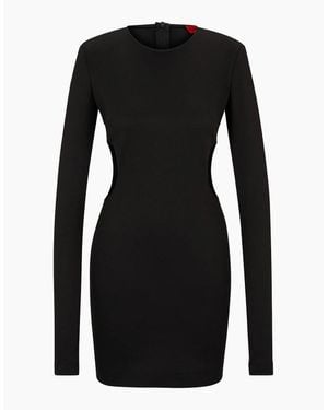 BOSS Kemila Crew Neck Mini Bodycon Dress - Black