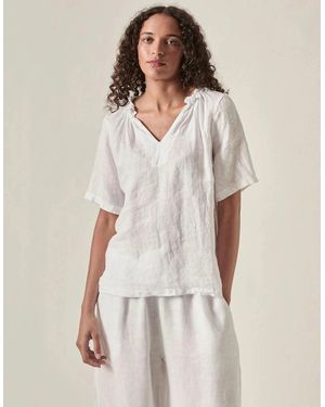 James Lakeland Pure Linen Blouse - Natural