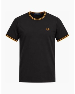Fred Perry Twin Tipped T-Shirt Anchor/Golden - Black