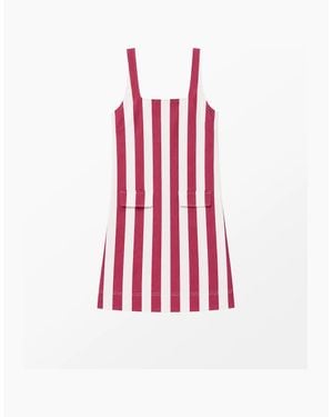 Ro&zo Stripe Pocket Detail Mini Dress - Red