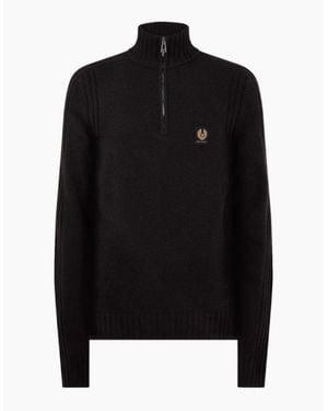 Belstaff Watch Quarter Zip Jumper - Black