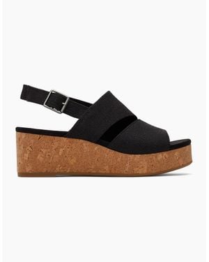 TOMS Claudine Wedge Sandals - Black