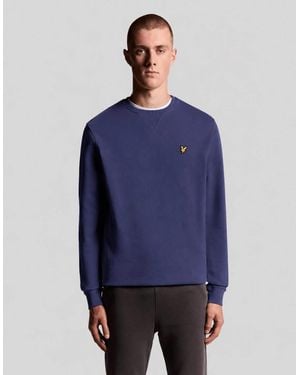 Lyle & Scott Cotton Crew Neck Sweatshirt - Blue