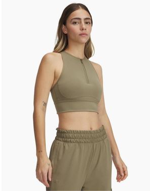 Under Armour Meridian Zip Neck Slim Fit Tank - Green
