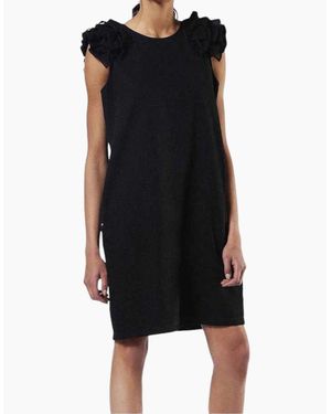 DIESEL De Carys Dress Round Neck Sleeveless Regular Fit Tops Office Work - Black