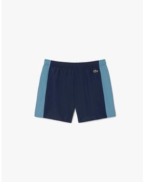 Lacoste Colour Block Swim Trunks - Blue