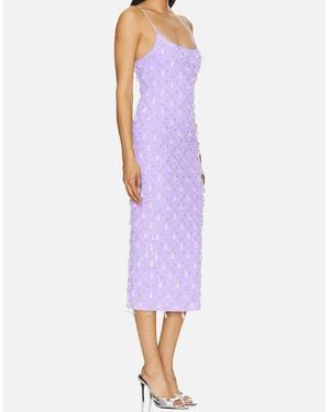 Oceanus Calliope Luxury Crystal Maxi Party Dress Multi Colour - Purple