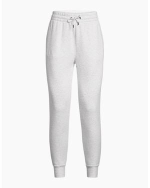 Under Armour Icon High Rise Solid Patterned Slim Joggers - White