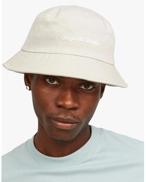 Jack & Jones Vesterbro Bucket Hat Moonbeam - White