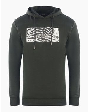 Roberto Cavalli Cavalli Class Zebra Print Logo Hoodie - Grey