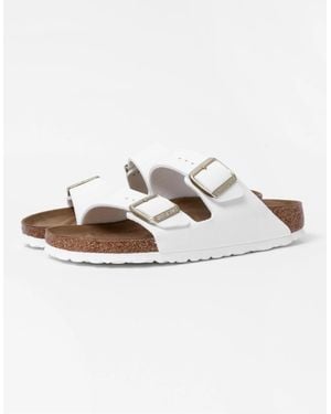 Birkenstock Arizona Birko-Flor Patent Sandals - White