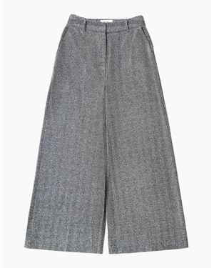 Ro&zo Petite Herringbone Culottes - Grey