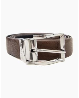 Emporio Armani Cintura Classic Belt Moro/Nero - Metallic