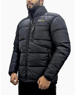 Camel Active Puffer Jacket Quilted Waterproof Detachable Hood Lining Coat - Grey