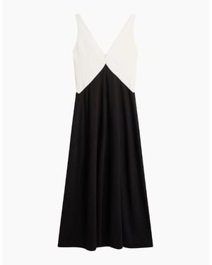 Ted Baker Sucre Contrast Panelling Midi Dress - Black