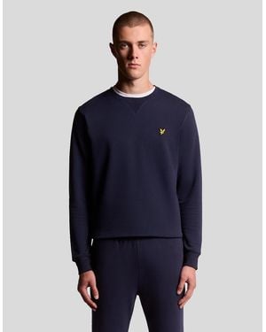 Lyle & Scott Cotton Crew Neck Sweatshirt - Blue