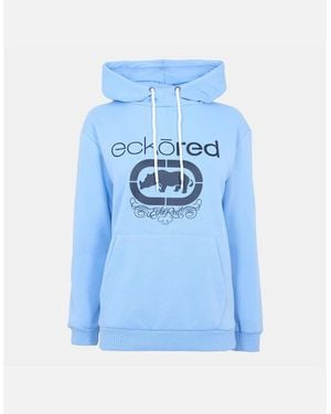 Ecko' Unltd Madison Crocodile Print Hooded Neck Long Sleeve Sweatshirt - Blue