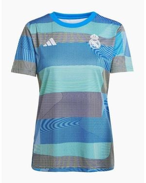 adidas Ladies Pre-Match Real Madrid Cf Football Jersey - Blue