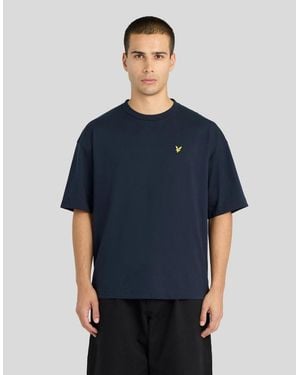 Lyle & Scott Boxy Cotton T-Shirt - Blue