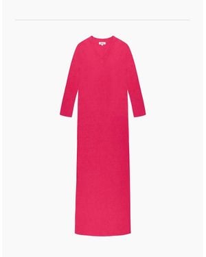 Ro&zo V-Neck Knit Dress - Pink