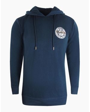 Roberto Cavalli Cavalli Class Large Circle Design Hoodie - Blue