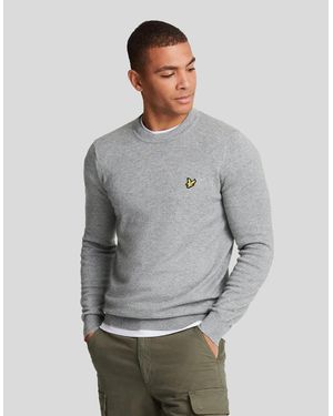 Lyle & Scott Cotton Merino Crew Neck Jumper - Grey