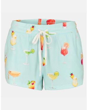 Pj Salvage Salvage Lets Drink About It Shorts - Blue