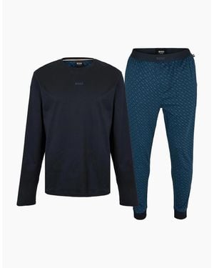 BOSS Relax Long Set 10269542 02 Pyjama - Blue