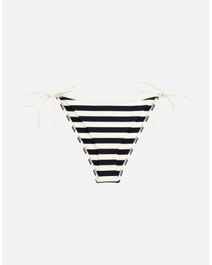 Tommy Hilfiger Nautical Stripe Ribbed Bikini Bottoms, /Ivory - White
