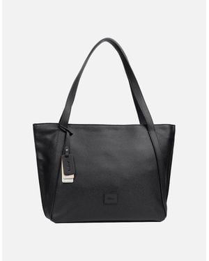 Gabor Elfie Zip Shopper Shoulder Bag - Black