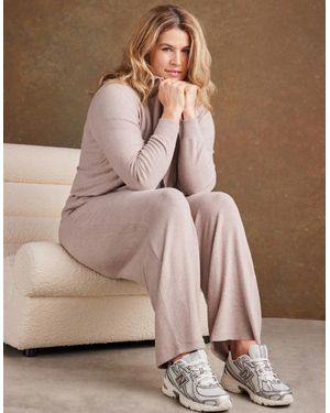 Live Unlimited London Oatmeal Supersoft Trouser - Natural