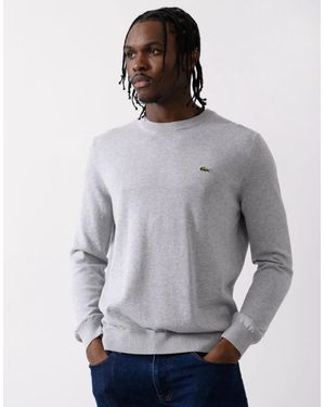 Lacoste Organic Cotton Crew Neck Jumper - Grey