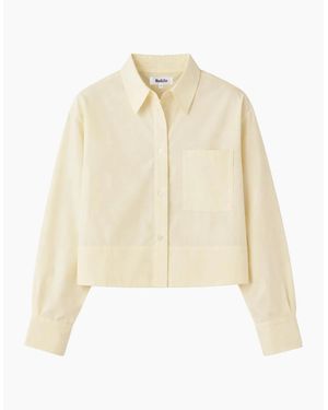Ro&zo Buttermilk Cotton Poplin Cropped Shirt - Natural