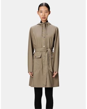 Rains Curve Long Jacket - Natural