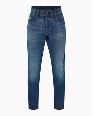 DIESEL Mid Rise Straight Leg Jeans - Blue