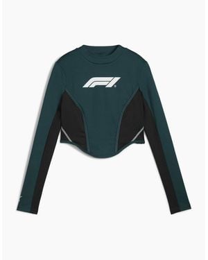 PUMA F1 Lifestyle Racing Long Sleeve Corset Top - Green