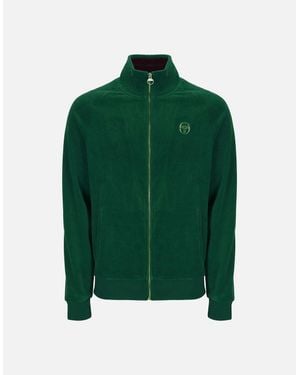 Sergio Tacchini Court Velour Track Top Jacket Eden/Rhubarb - Green